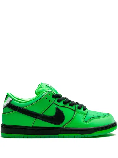 Nike X Powerpuff Girls Sb Dunk "buttercup" Sneakers In Green