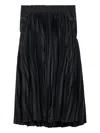 Nike X Sacai Pleated Midi Skirt In Black