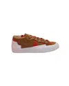 Sacai X Nike Blazer Low Sneakers In British Tan Suede In Brown