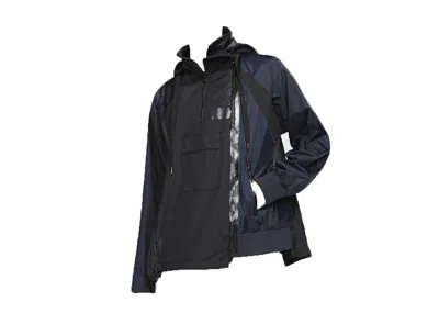 Pre-owned Nike X Sacai Women's Double Zip Jacket In Black/dark Obsidian