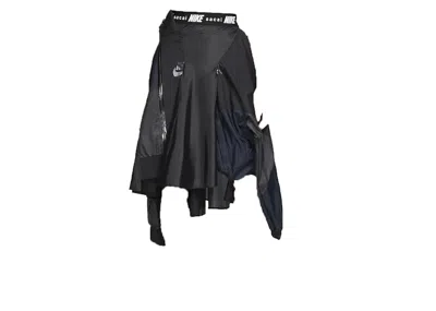 Pre-owned Nike X Sacai Women's Skirt In Black/dark Obsidian
