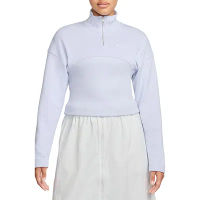 Nike X Serena Williams Design Quarter Zip Fleece Top In Oxygen Purple/white