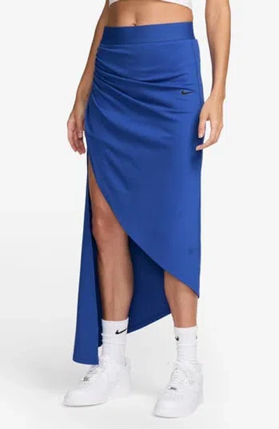 Nike X Serena Williams Design Side Ruched Maxi Skirt In Multi