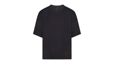 Pre-owned Nike X Skims Women's Airy Vneck Oversized Top In Obsidian In Black