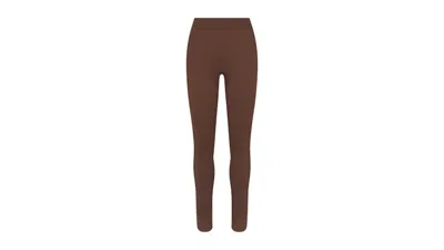 Pre-owned Nike X Skims Women's Matte 29" Legging In Dark Sepia In Brown