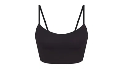 Pre-owned Nike X Skims Women's Matte Cami Bra Top In Obsidian In Black
