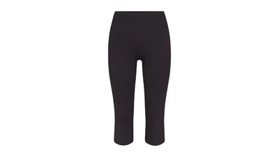 Pre-owned Nike X Skims Women's Matte Crop 17" Legging In Obsidian In Black