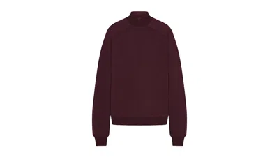 Pre-owned Nike X Skims Women's Matte Tricot Oversized Track Jacket In Currant In Purple