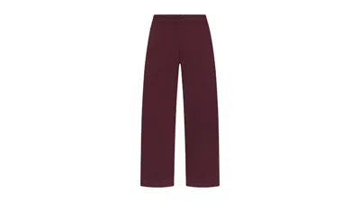 Pre-owned Nike X Skims Women's Matte Tricot Side Snaps Pant In Currant In Purple