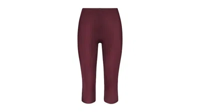 Pre-owned Nike X Skims Women's Shine Drawcord Crop 17" Legging In Currant In Purple