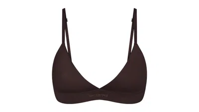 Pre-owned Nike X Skims Women's Shine Triangle Bra In Phoenix In Red