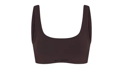 Pre-owned Nike X Skims Women's Vintage Seamless Scoop Neck Bra In Phoenix In Red