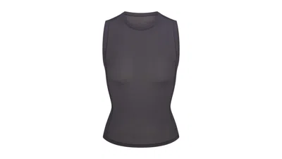 Pre-owned Nike X Skims Women's Weightless Layers Sleeveless Top In Lead In Gray