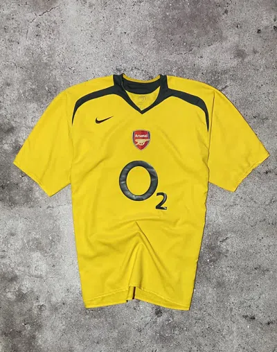 Pre-owned Nike X Soccer Jersey Arsenal Vintage Football Jersey T-shirt In Yellow