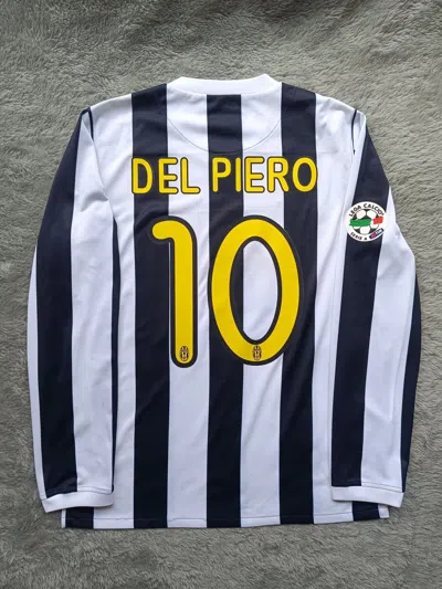 Pre-owned Nike X Soccer Jersey Juventus 2009-10 Home Kit In Black White Stripes