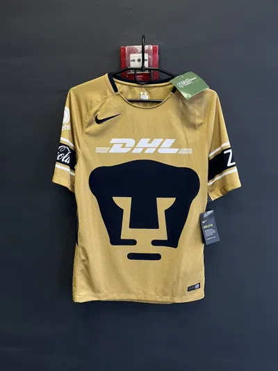 Pre-owned Nike X Soccer Jersey Nike 2018/19 A.c. Pumas Stadium Third Football Shirt Gold