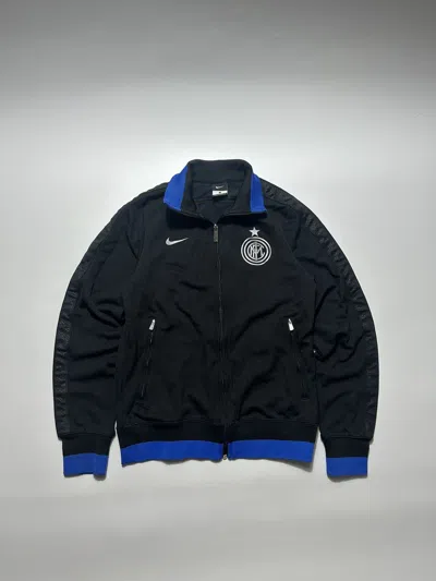 Pre-owned Nike X Soccer Jersey Nike Inter Milan Drill Football Track Jacket In Black