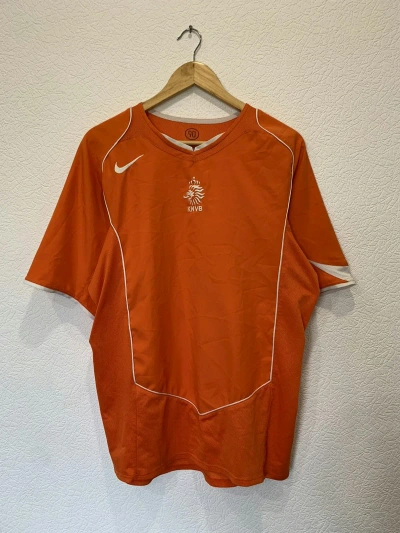 Pre-owned Nike X Soccer Jersey Nike Netherlands 2004 Home Kit Soccer Jersey Blokecore In Orange