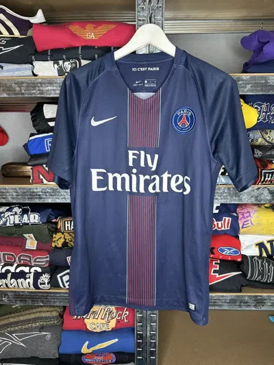 Pre-owned Nike X Soccer Jersey Nike Psg 2016/2017 Home Kit Football Shirt Blokecore In Navy