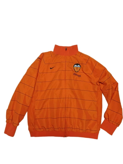 Pre-owned Nike X Soccer Jersey Valencia 2008 Vintage Team Nylon Tracking Jacket Football In Orange
