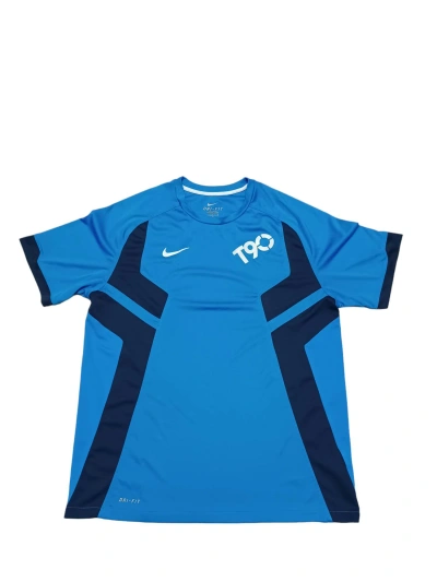 Pre-owned Nike X Soccer Jersey Vintage 2010 Nike Total 90 Soccer Jersey Football Tee In Blue