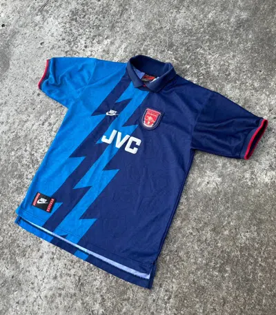 Pre-owned Nike X Soccer Jersey Vintage Nike Arsenal Soccer Jersey Jvc 90's Very Style In Blue