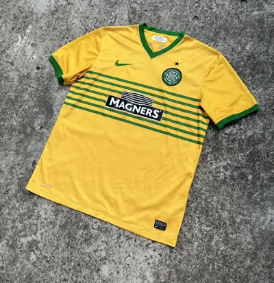 Pre-owned Nike X Soccer Jersey Vintage Nike Celtic Soccer Jersey Blokecore Very Vtg L In Yellow