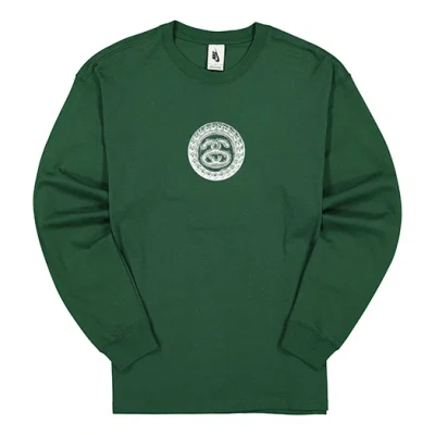 Nike X Stussy Crossover Logo Round Neck Pullover Sweatshirt 'green'