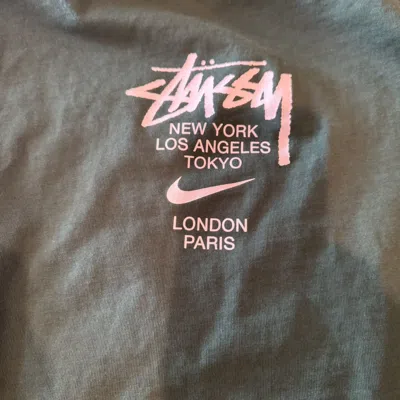 Pre-owned Nike X Stussy Green Stussy X Nike T Shirt Size Xl Swoosh