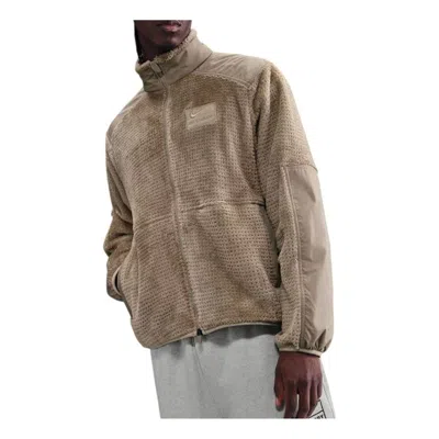Nike X Stussy High-loft Full-zip Jacket 'khaki' In Brown