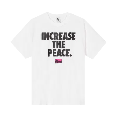 Pre-owned Nike X Stussy Increase The Peace T-shirt 'white'