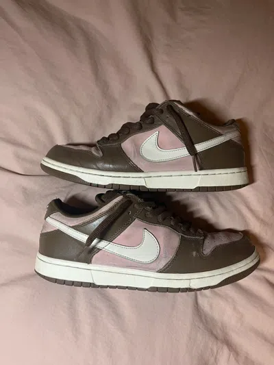 Pre-owned Nike X Stussy Nike Sb X Stussy Sb Dunk Low “cherry” 2005 Shoes In Brown/pink