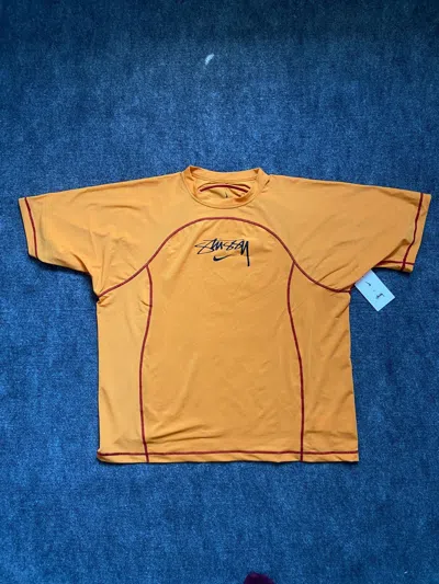 Pre-owned Nike X Stussy Nike Uv Crew Shirt In Orange