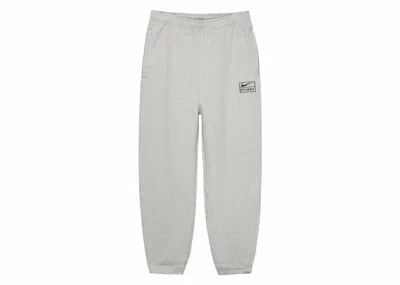 Pre-owned Nike X Stussy Nrg Br Fleece Sweatpants (asia Sizing Fw23) In Grey Heather