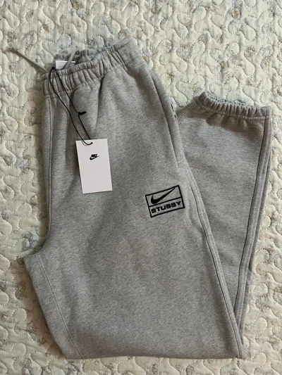 Pre-owned Nike X Stussy S Small Fleece Sweatpants Grey Fw23
