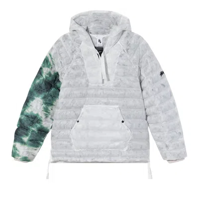 Pre-owned Nike X Stussy Tall Insulated Pullover Jacket 'white/gorge Green' | Multi-color | Men's Size Xs