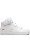 Nike X Supreme Air Force 1 Mid "mini Box Logo White" Sneakers In White