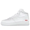 Nike X Supreme Air Force 1 Mid "mini Box Logo White" Sneakers In White