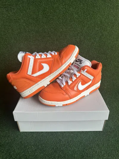 Pre-owned Nike X Supreme Air Force 2 Orange 2017 Shoes
