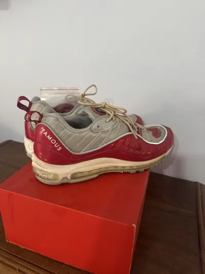 Pre-owned Nike X Supreme Air Max 98 Shoes In Red