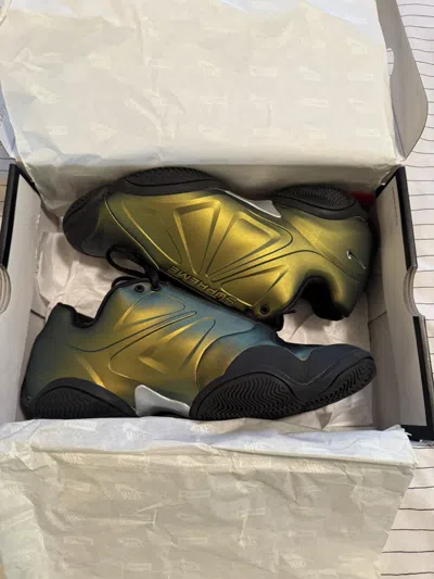 Pre-owned Nike X Supreme Courtposite Shoes In Yellow