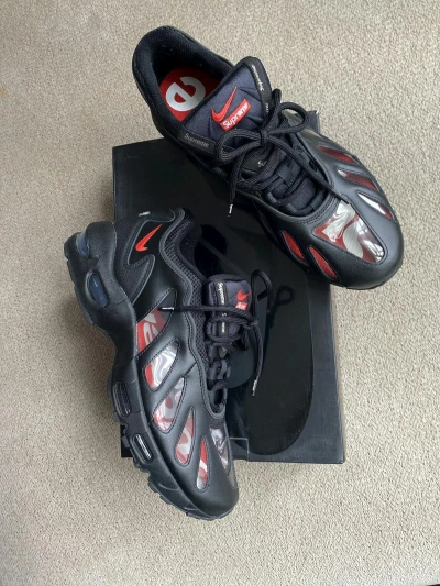 Pre-owned Nike X Supreme Nike Air Max 96 / S Black Clear Shoes
