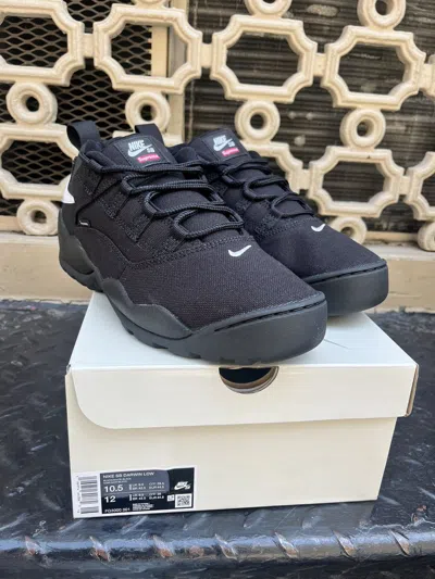 Pre-owned Nike X Supreme Nike Darwin Low Sb Black Shoes