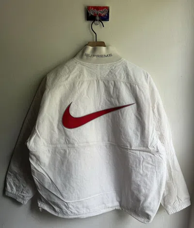 Pre-owned Nike X Supreme Nike Ripstop Pullover Jacket White