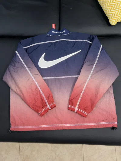 Pre-owned Nike X Supreme Nike Ripstop Pullover Large In Gradient