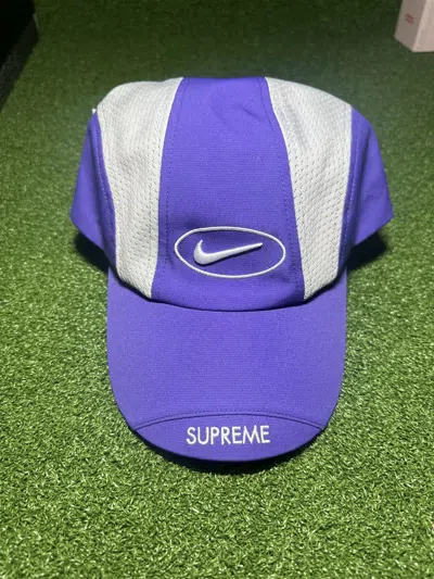 Pre-owned Nike X Supreme Nike Running Hat In Purple