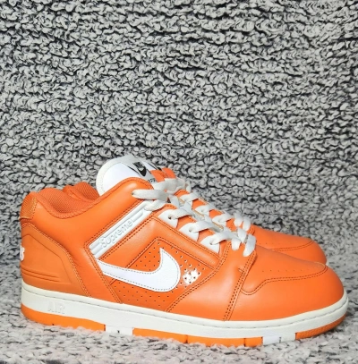 Pre-owned Nike X Supreme Nike Sb Af2 Low "supreme" Aa0871-818 Orange Blaze/white U Shoes
