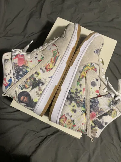 Pre-owned Nike X Supreme Nike Sb Dunk High Rammellzee (size 10.5) Shoes In Sand