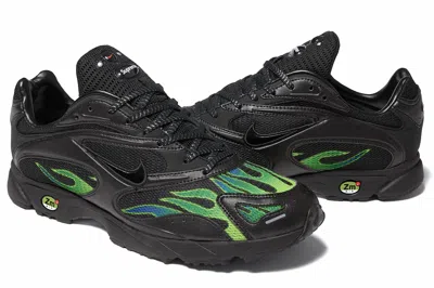 Pre-owned Nike X Supreme Zoom Streak Spectrum Plus 'supreme Black' Aq1279-001 Size 10