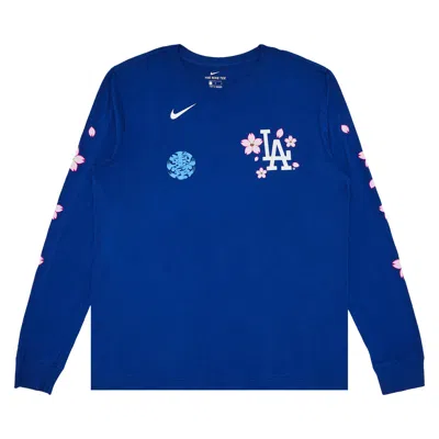Pre-owned Nike X Takashi Murakami X Mlb World Tour Tokyo Series 2025 Dodgers Long-sleeve Tee 'blue' | Men's Si